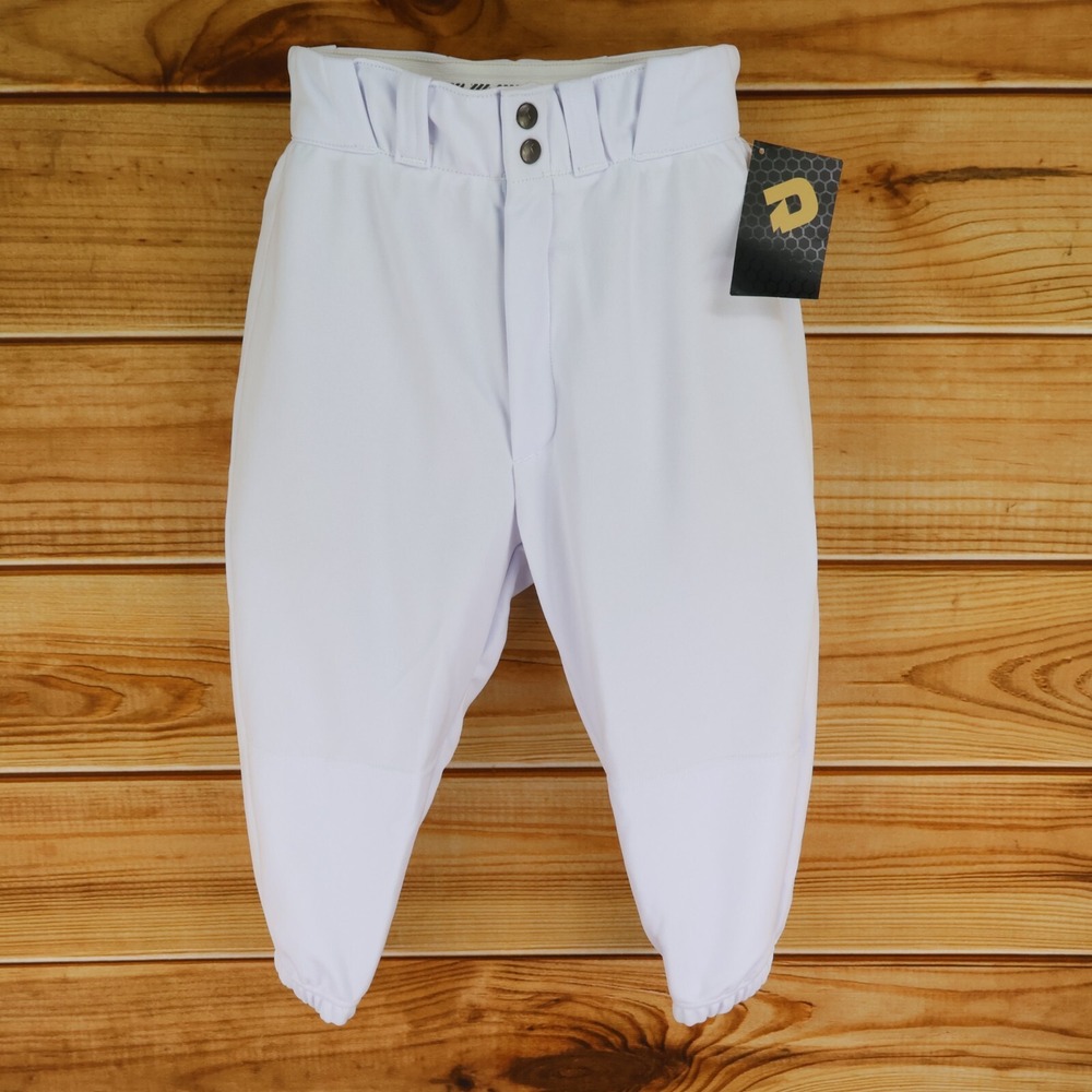Demarini Baseball Pants Boys Size SM White Insane Dedication to Performance NWT